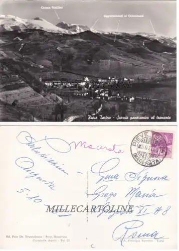 PIEVE TORINA: Panoramablick bei Sonnenuntergang 1961