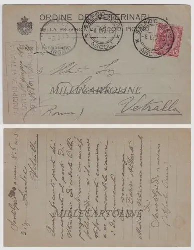 S. ELPIDIO A MARE: Kopfstück Tierarztorden 1915