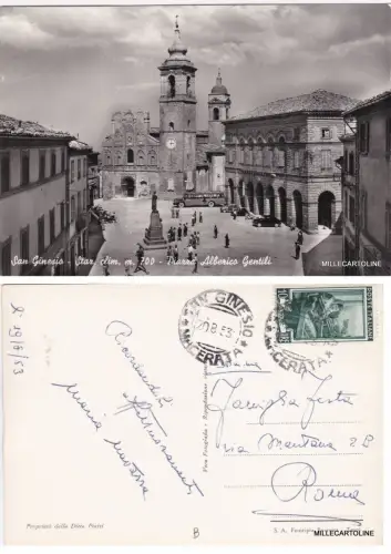 S. GINESIO: PIAZZA AMERIGO GENTILI 1953