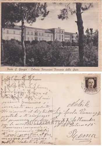 PORTO S. GIOGIO: Colonia Ferrovieri Staatsbahn 1939