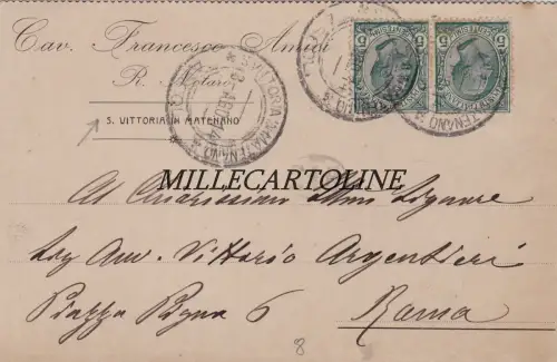 S. VITTORIA IN MATENANO: Kopfstück R. Notarius Cav. Francesco Amici 1914