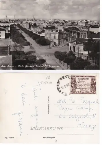 SAN SEVERO: VIALE G. MATTEOTTI - PANORAMA 1960