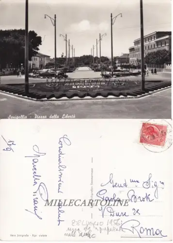 SENIGALLIA: Piazza della Liberta' 28. Juli 1956 ein im Beispiel vorbereitetes Datum