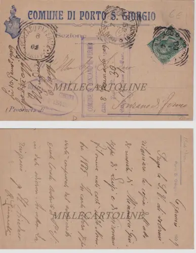 PORTO S. GIOGIO: Kopfstück der Gemeinde Porto s. Giorgio 1909