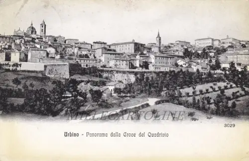 URBINO: Panorama vom Quadrivio-Kreuz 1911