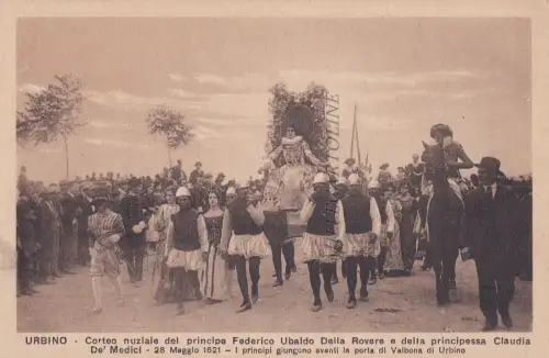URBINO: Darstellung des Hochzeitszuges von Prinz Friedrich Ubaldo ...