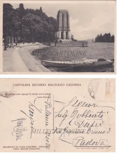 PALLANZA: Mausoleum von Luigi Cadorna 1934