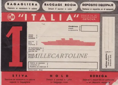 Aufkleber Soc. Navigation ITALIEN von Genua