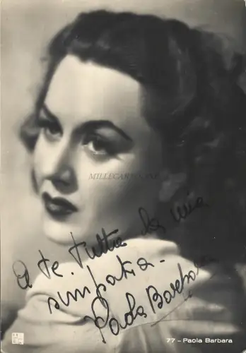KINO - Schauspielerin Paolo Barbara Proto 1943 Foto mit Autogramm