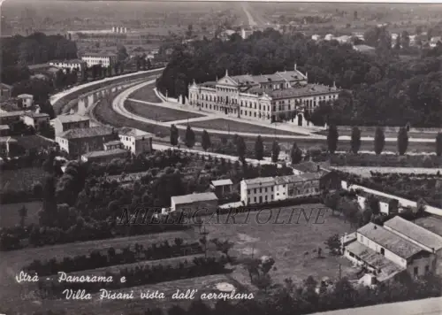 STRA: Panorama und Villa Pisani vom Flugzeug aus gesehen