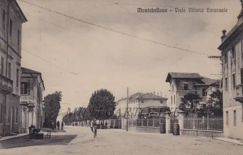 MONTEBELLUNA: Viale Vittorio Emanuele 1915
