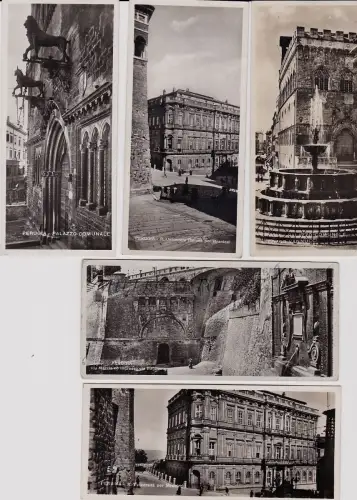 PERUGIA: 30er Jahre 12 Panoramakarten Serie Fotodrucka Angeli - Terni