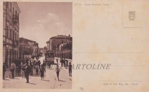 TERNI: Corso Cornelio Tacito (mit Straßenbahn und Menschenmenge)