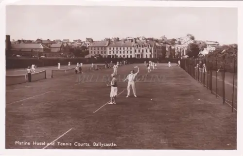 NORDIRLAND - Marine Hotel and Tennis Courts, Ballycastle, Fotopostkarte