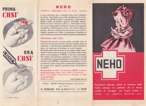 * NEHO - Werbeflyer - Antiseptische Hautwundfolie