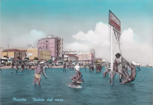 * MAROTTA - Meerblick - Schaukel mit Schild Campari 1967