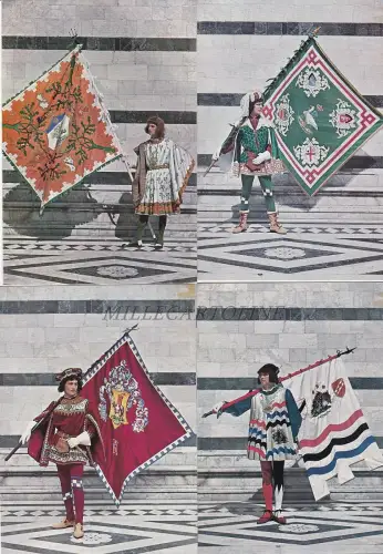 SIENA: Komplette Serie 17 Karten. Le Contrade Stefano Venturini edit.
