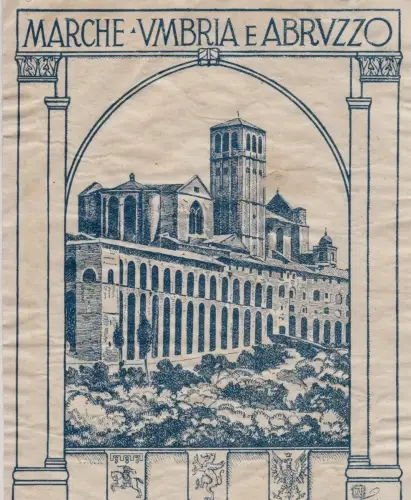 Skizze Marken-Umbrien-Abruzzenfür von Vannucci unterzeichnete Veröffentlichung