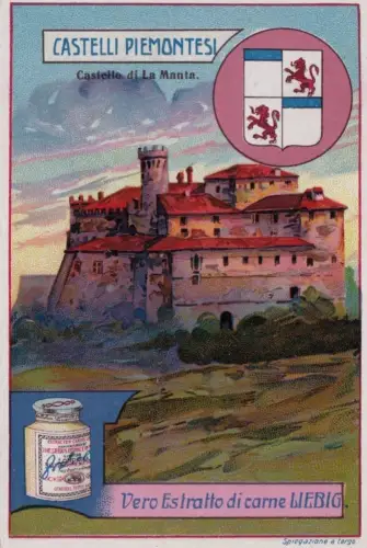 CASTELLO DELLA MANTA : Figur ' Liebig ' de ' i Castelli Piemontesi'