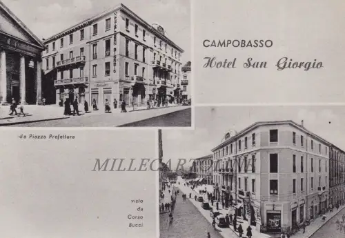 CAMPOBASSO: Hotel S. Giorgio von der Piazza Prefetura und vom Corso Bucci aus gesehen