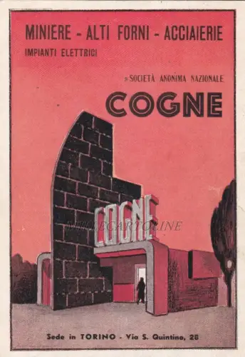 BARI: VII Fiera del Levante - Soc. An. Naz. COGNE (Bergbau - Hochöfen ...)