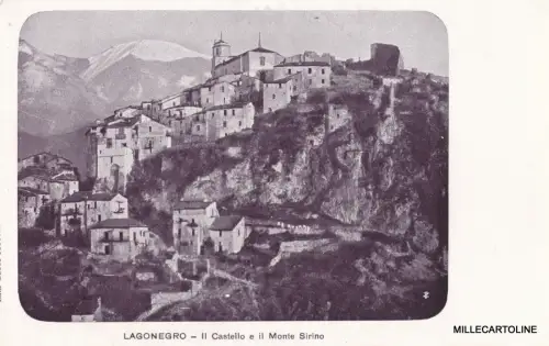 LAGONEGRO - Il castello e il monte Sirino 1908