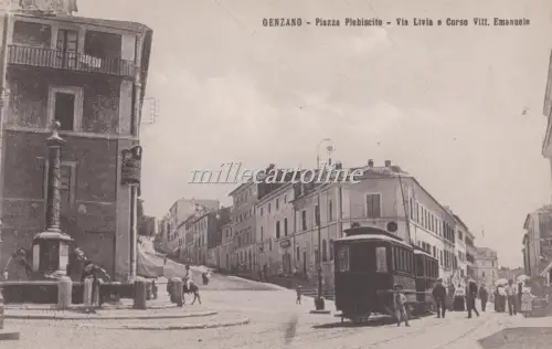 GENZANO - Piazza Plebiscito - via Livia e Corso Vitt. Emanuele - TRAM