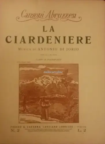 ABRUZZENLIEDER 'La Ciardeniere' - Musikpartitur - Carabba, Lanciano Nr. 2