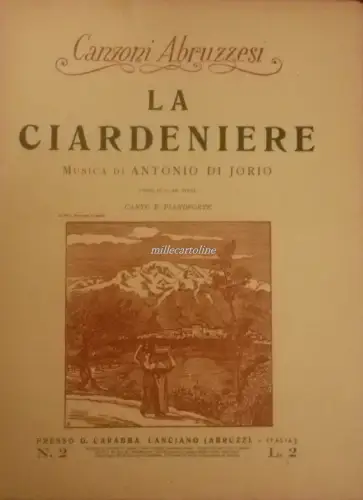 CANZONI ABRUZZESI La Ciardeniere - Musikpartitur - Carabba, Lanciano n 2