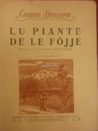 ABRUZZENLIEDER 'Lu Piante de le ..." Musikpartitur - Carabba, Lanciano Nr. 3