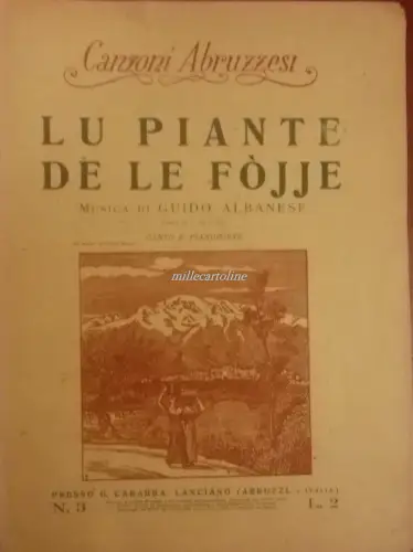 LIEDER DER ABRUZZEN Lu Piante de le ... Musikpartitur - Carabba, Lanciano Nr. 3