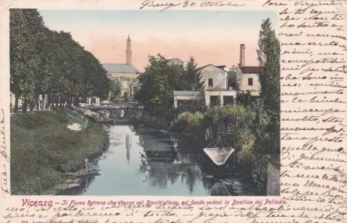 VICENZA - Der Fluss Retro, der in die Mündung mündet - Basilica del Palladio
