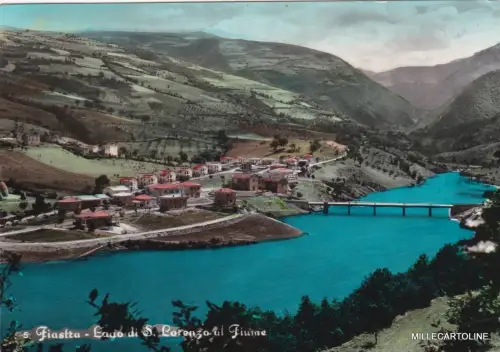 # FIASTRA: LAGO DI S. LORENZO AL FIUME 1960