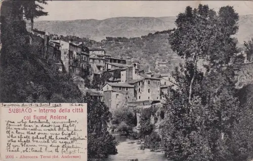 # SUBIACO: INNENRAUM DER STADT MIT FLUSS ANIENE
