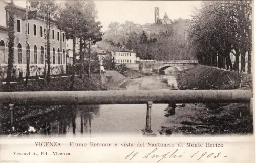 #VICENZA: FLUSS RETRO UND BLICK AUF DAS HEILIGTUM VON M. BERICO