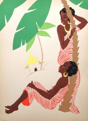 § STUDIO MESCHINI - MORETTE/POCHOIR - TWO MORETTE SOUS LA PALMA