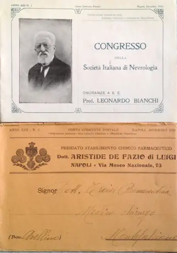 § STAB. FARMACEUTICO ARISTIDE DE FAZIO, NEAPEL - UMSCHLAG INT. UND HEFT 12 SEITEN.