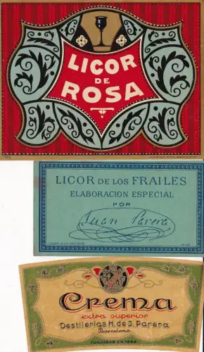 § 6 ETIKETTEN FRANZÖSISCHE UND SPANISCHE LIKÖRE