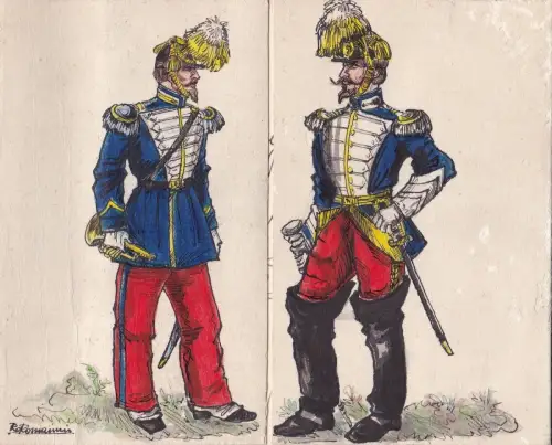 § GRUSSKARTE MIT ORIGINALZEICHNUNG VON ROMANINI