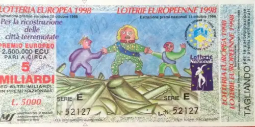 § EUROPÄISCHER LOTTERIESCHEIN 1998 FÜR DEN WIEDERAUFBAU ERDBEBENSTÄDTE