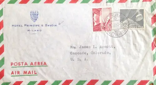 § BUSTA INT. HOTEL PRINCE DI SAVOIA - EINGEBETTET IN DIE SCHWEIZ FÜR DIE USA