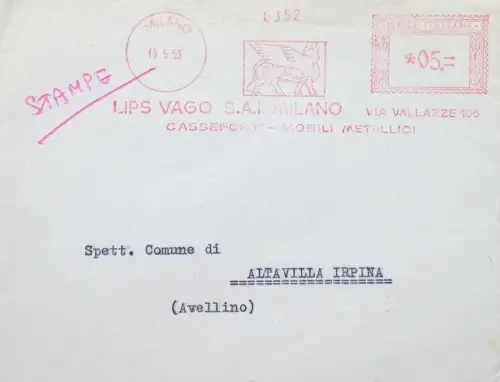 § WERBETÜTE REISE. - Altavilla Irpina 16.5.1953