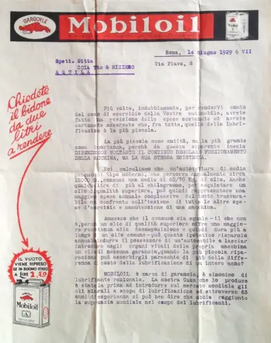 § BRIEFKOPF - WERBERUNDSCHREIBEN MOBIL OIL