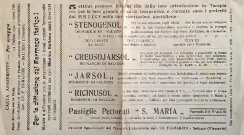 § WERBEABSORBIERKARTE, PHARMAZEUTIKA 1930
