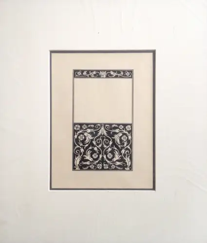 § GEOMETRISCHES STILDESIGN AUS GESCHWUNGENEM PASSEPARTOUT - ARABESCO