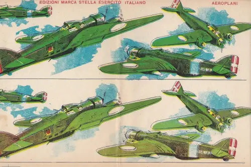 § ITALIENISCHE ARMEE - STERNMARKENBLATT MIT FLUGZEUGEN
