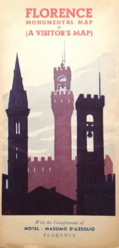 § FLORENZ, ENGLISCHE BROSCHÜRE - MIT KLAPPBAREM STADTPLAN