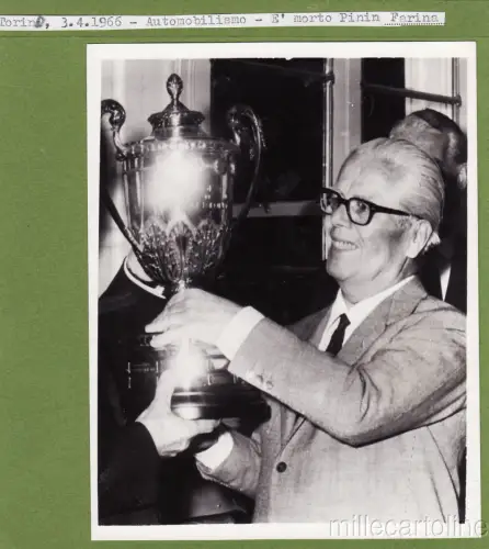 § FOTO AGENTUR ANSA - MOTORSPORT - ES IST TOT PININ MEHL 3-4-1966