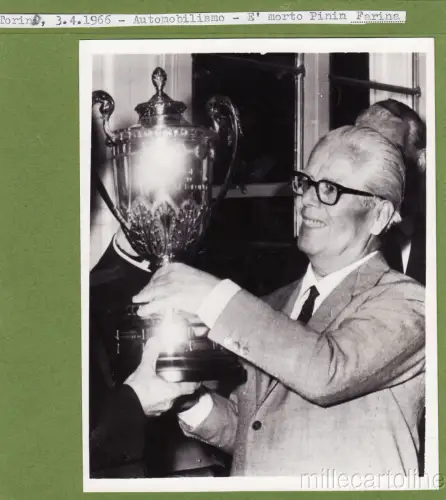 § FOTO AGENTUR ANSA - MOTORSPORT - ES IST TOT PININ MEHL 3-4-1966