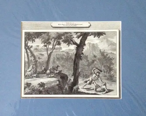 § GENESIS - Kain tötet Abel - Radierdruck von Soerce (1670)